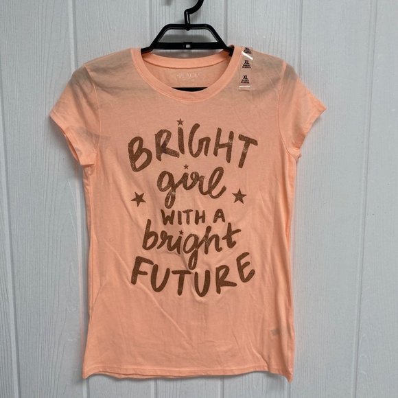 The Children Place youth girls top t-shirt orange size XL/TG.14 - Picture 1 of 6